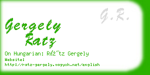 gergely ratz business card